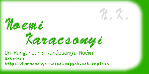 noemi karacsonyi business card